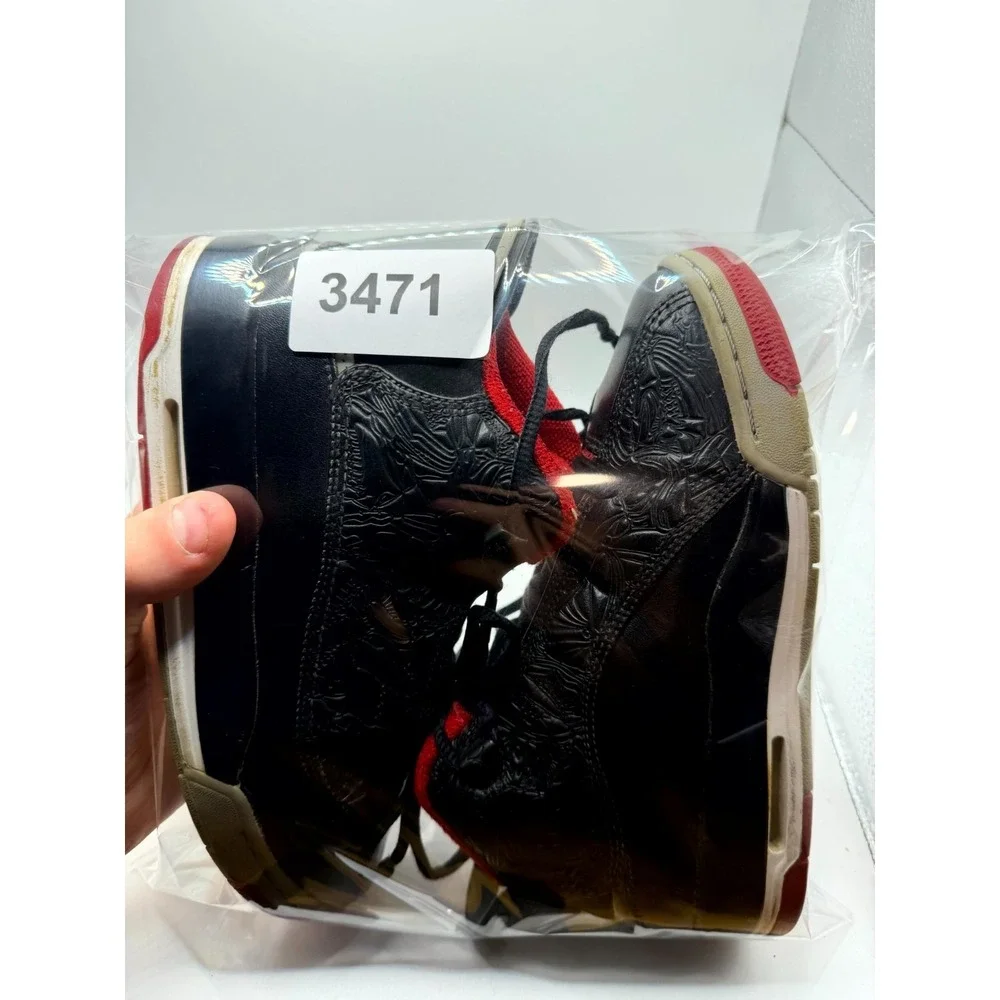 Air Jordan Dub Zero GS 311047-013 Boys 4 Sneaker Black Cement Leather Basketball